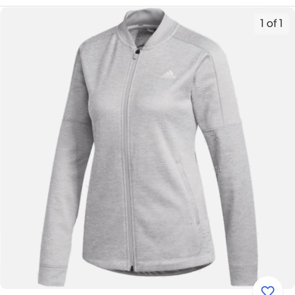 NWT ADIDAS GRAY BOMBER JACKET-SIZE L